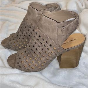 Open toe booties, like new